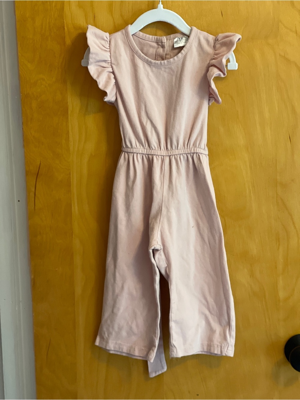 SHEIN Light Pink Flutter Sleeve Jumpsuit for Girls